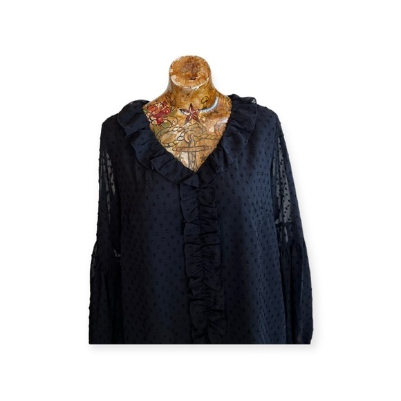 Kate Kasin blouse new top XL black - Picture 2 of 8